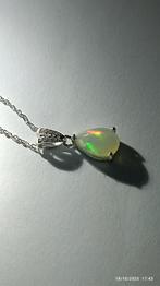 Sterling zilveren hanger met prachtige Ethiopische opaal, Nieuw, Ophalen of Verzenden, Met edelsteen, Zilver