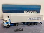 Herpa Scania 142 promo / demo oplegger 1/87, Ophalen of Verzenden, Zo goed als nieuw, Bus of Vrachtwagen, Herpa