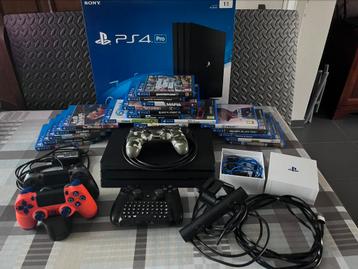 PlayStation 4 met games en toebehoren - zie foto’s  disponible aux enchères