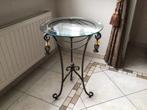 Bijzettafel met glazen blad, Enlèvement, Comme neuf