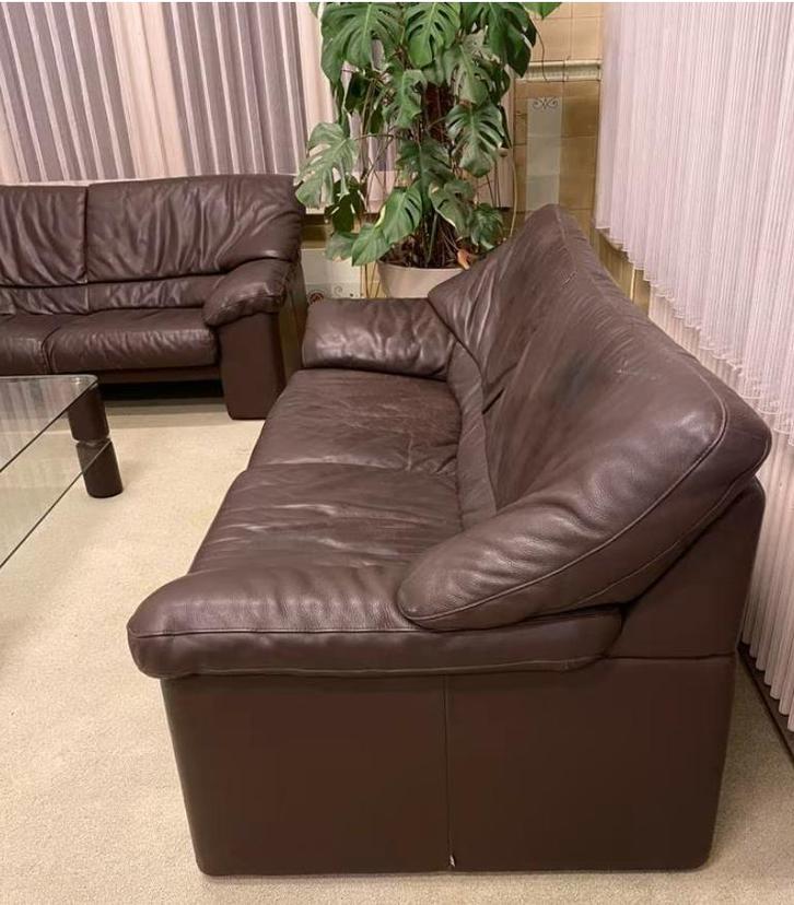 Lederen salon Jori, Huis en Inrichting, Zetels | Complete zithoeken, Gebruikt, Leer, Ophalen