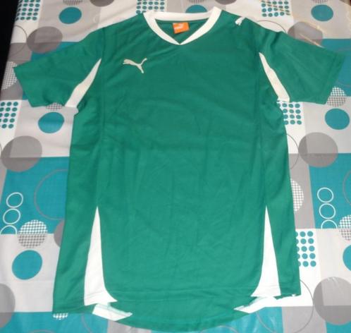 S small t-shirt sport sporthirt Puma groen wit v-hals, Kleding | Heren, Sportkleding, Zo goed als nieuw, Algemeen, Maat 46 (S) of kleiner