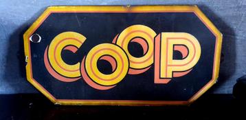 Emaille reclamebord Coop 1955