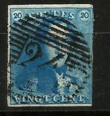 België 1849 Kon. Leopold I OBP 2  beschikbaar voor biedingen