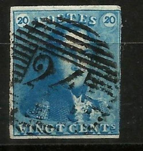 België 1849 Kon. Leopold I OBP 2, Postzegels en Munten, Postzegels | Europa | België, Gestempeld, Overig, Koninklijk huis, Met stempel
