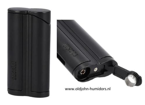 SAS21 ADORINI JETFLAME SIGAARAANSTEKER  ZWART + SIGARENBOOR, Verzamelen, Rookartikelen, Aanstekers en Luciferdoosjes, Nieuw, Aansteker
