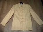 gele linnen blazer / jas van Etam maat 38 of Medium, Maat 38/40 (M), Geel, Ophalen of Verzenden, Zo goed als nieuw