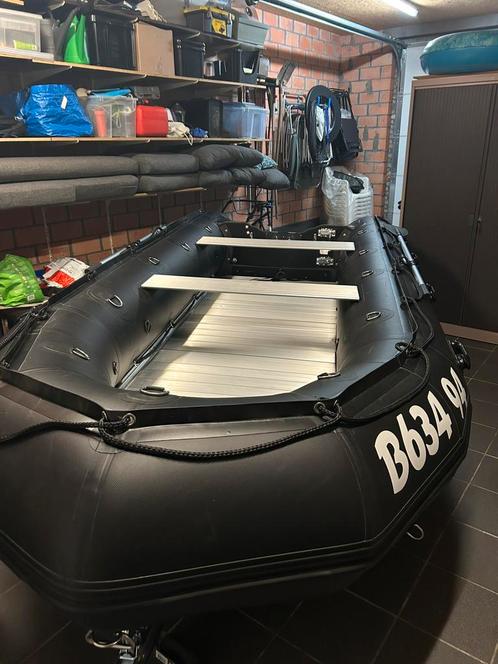 Rubberboot BB Line 420 & Mercury 15 Pk, Watersport en Boten, Vis- en Consoleboten, Buitenboordmotor, Aluminium, Ophalen