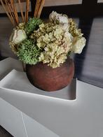 zware bolvaas gevuld met zijde bloemen, Ophalen, Zo goed als nieuw