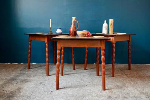 Lot de 3 Petites Tables à manger de bistrot ou brasserie car, Huis en Inrichting, Tafels | Eettafels, Gebruikt, 50 tot 100 cm