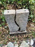 Blauwe stenen fontein met pomp, Tuin en Terras, Ophalen, Fontein