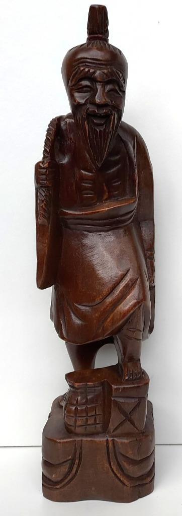 Statue d'un pêcheur chinois, Antiquités & Art, Art | Sculptures & Bois, Enlèvement ou Envoi