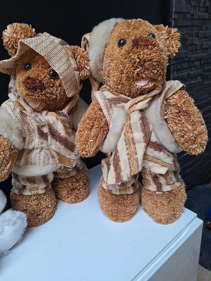 2 ( koppel) Handgemaakte Beren, Huis en Inrichting, Woonaccessoires | Boeddhabeelden, Ophalen