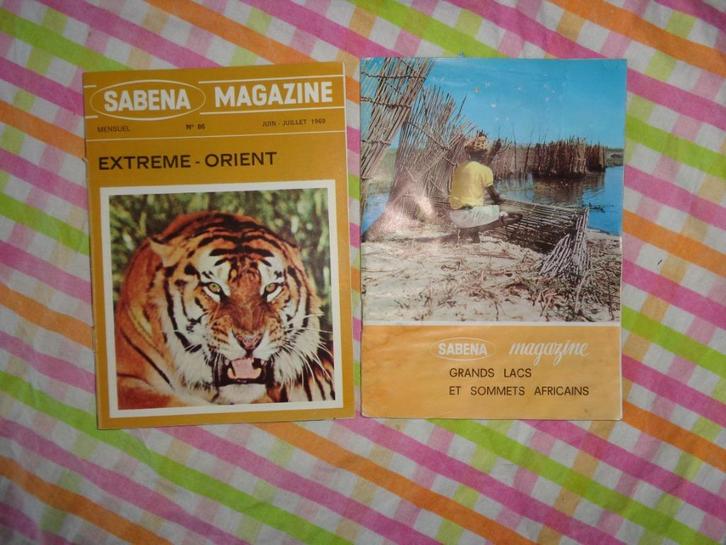 2 magazine SABENA n61 1966 et N86 1969, Verzamelen, Sabenasouvenirs, Gebruikt, Ophalen of Verzenden