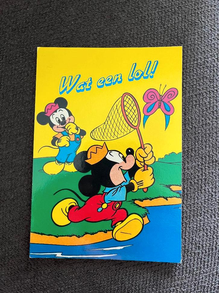 Postkaart Mickey Mouse Wat een lol, Collections, Disney, Mickey Mouse, Envoi