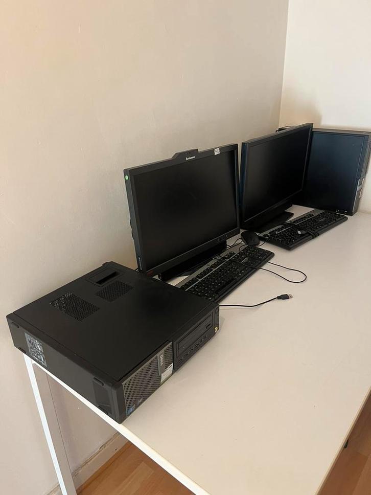 2 complete desktop pc-sets (Lenovo & Dell) – monitoren Dell, Informatique & Logiciels, Ordinateurs de bureau, Comme neuf, Inconnu