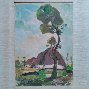 Karel de Posson, schilderij op karton beschikbaar voor biedingen