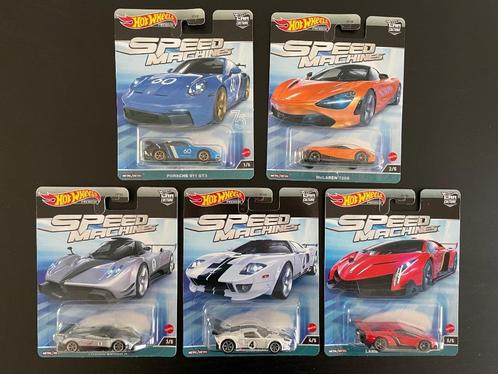 Hot Wheels Speed Machines Porsche Ford Pagani Mclaren Lambo, Hobby en Vrije tijd, Modelauto's | Overige schalen, Nieuw, Auto, Ophalen of Verzenden