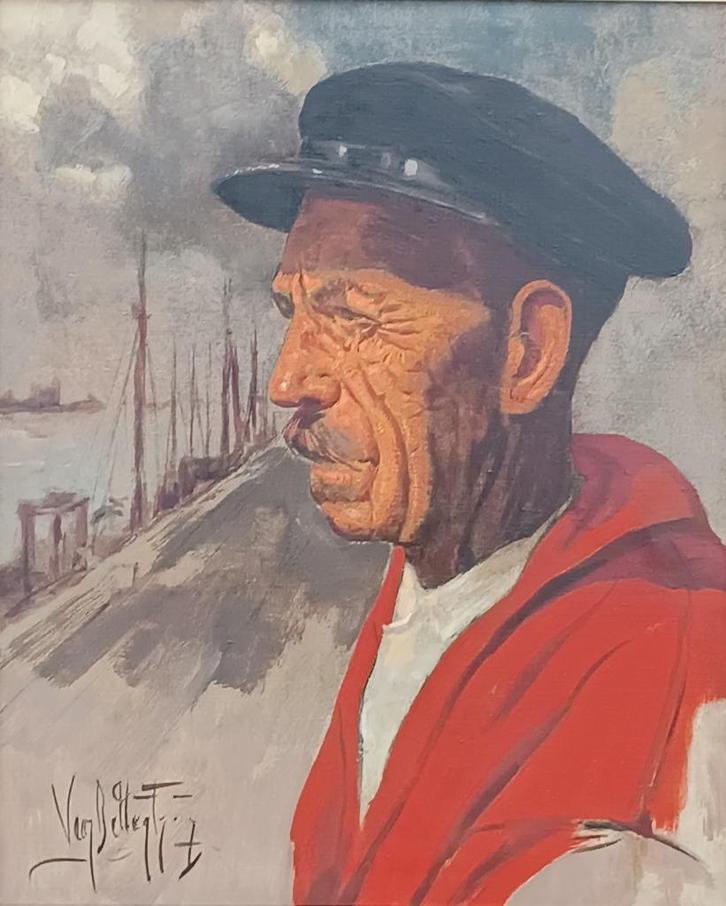 Aimé Van Belleghem (1922-1996): Visser (64 x 74 cm), Antiquités & Art, Art | Peinture | Classique, Enlèvement ou Envoi