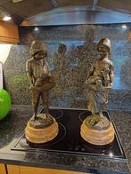 2 statues en bronze dessinées 55 cm, Bronze, Enlèvement