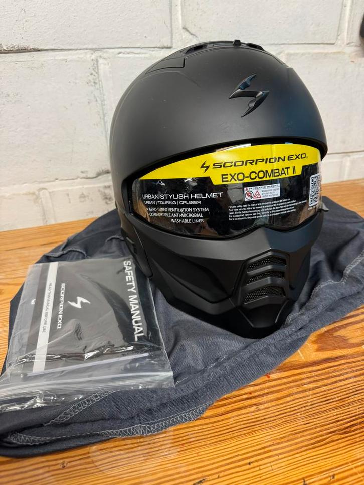 SCORPION EXO COMBAT 2-helm, Motoren, Kleding | Motorhelmen, Heren, Jethelm, XL, Overige merken, Nieuw met kaartje, Ophalen