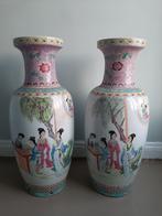 Grands vases chinois 2 pièces, Poterie ou Porcelaine, Enlèvement, Utilisé, Blanc