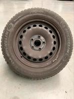 Winterbanden 195/65-15 91T op stalen velgen 5x112, Auto-onderdelen, Banden en Velgen, Ophalen, Gebruikt, 15 inch, Banden en Velgen