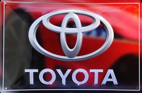 Metalen Reclamebord van Toyota Logo in reliëf -30x20cm, Verzamelen, Merken en Reclamevoorwerpen, Nieuw, Reclamebord, Verzenden