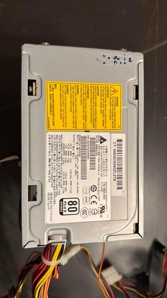 HP DPS-475CB-1 A - 475W 80 Plus Bronze Power Supply, Computers en Software, Interne voedingen, Zo goed als nieuw, Ophalen