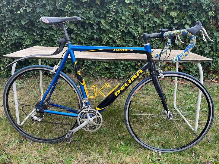 Vintage koersfiets Delira, Fietsen en Brommers, Fietsen | Racefietsen, Gebruikt, Heren, Overige merken, 26 inch, Ophalen