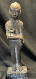 Bronzen uniek beeld man/ paardje 30cm massief hoog 4 kilo, Ophalen of Verzenden