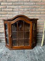 Volhouten eiken hangkastje - etagere B-66 x H-54, Huis en Inrichting, Kasten | Vitrinekasten, Ophalen, Met deur(en), Eikenhout