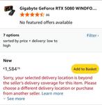 RTX 5080 GIGABYTE, Informatique & Logiciels, Enlèvement ou Envoi, Neuf, Nvidia