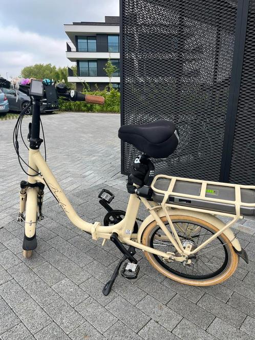 Elektrische plooifiets, Fietsen en Brommers, Fietsen | Vouwfietsen, Gebruikt, Dames, Overige merken, Totaal opvouwbaar, Versnellingen