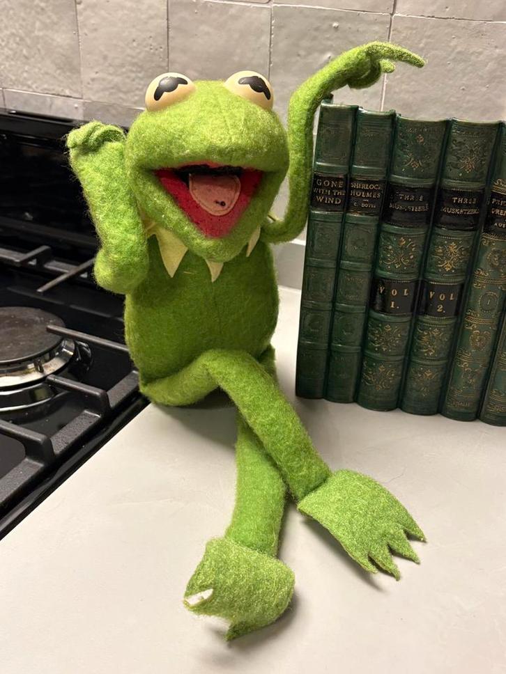 Vintage Kermit the Frog Plush 1976– Fisher Price Toys #850, Verzamelen, Speelgoed, Ophalen of Verzenden