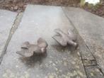 2 pigeons en cuivre/posés sur un vieux godet, Enlèvement ou Envoi