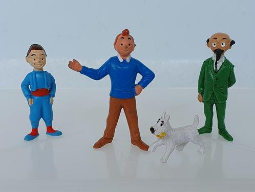 Lot van 4 Kuifje Tintin figuren (Esso, Belvision, 1973) (3), Verzamelen, Stripfiguren, Gebruikt, Beeldje of Figuurtje, Kuifje