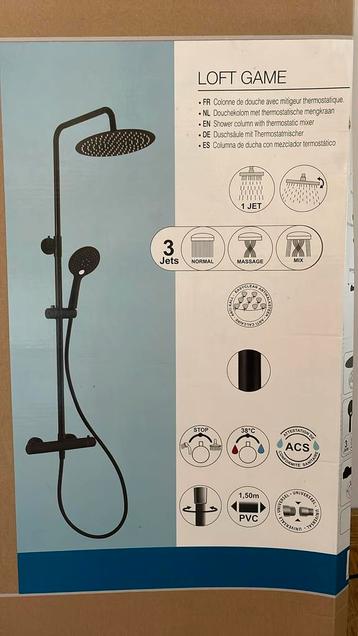 Colonne de douche mitigeur noir NEUF Allibert Loft Game, Enlèvement, Neuf, Douche