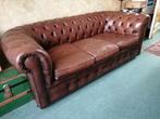 CHESTERFIELD 3 ZITS LEREN BANK, Antiek en Kunst, Ophalen