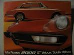 23 Alfa Romeo 2000 GT + Spider Veloce folder 1973, Ophalen of Verzenden, Gelezen, Alfa Romeo