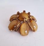 Schitterende vintage grote broche, Ophalen of Verzenden, Koper, Broche