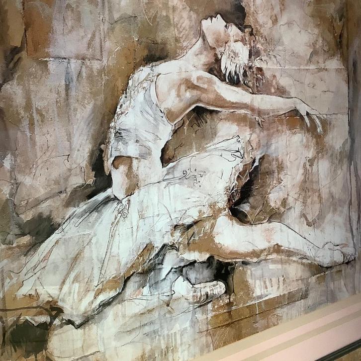 ballerina zwanenmeer kader groot glas met passe partout, Huis en Inrichting, Woonaccessoires | Schilderijen, Tekeningen en Foto's