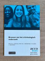 Bronnen van het criminologisch onderzoek, Ophalen of Verzenden, Zo goed als nieuw