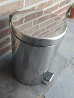 Pedaalemmer RVS 5 liter - ongebruikt, Minder dan 50 cm, Met pedaal, Inox, Ophalen of Verzenden