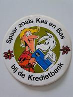 Vintage Sticker - Spaar zoals Kas en Bas bij de Kredietbank, Verzamelen, Bedrijf of Vereniging, Ophalen of Verzenden, Zo goed als nieuw