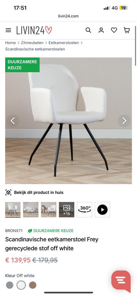 Scandinavische eetkamerstoelen, Huis en Inrichting, Stoelen, Gebruikt, Ophalen