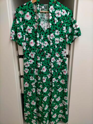 Lang kleed Hema, maat S, Kleding | Dames, Ophalen of Verzenden, Zo goed als nieuw, Maat 36 (S), Groen