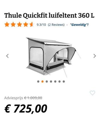Quickfit luifeltent van Thule, Enlèvement, Comme neuf, Thule