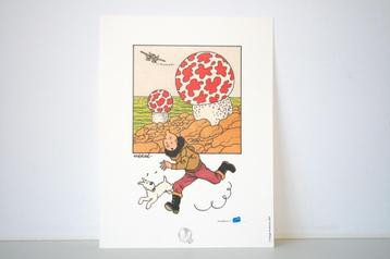 Lithografie Kuifje - Mysterieuze Ster, Hergé - 17 x 24cm beschikbaar voor biedingen