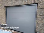 Idem sectionaalpoort kwartsgrijs generfd, Doe-het-zelf en Bouw, Rolluiken, Ophalen, Zo goed als nieuw